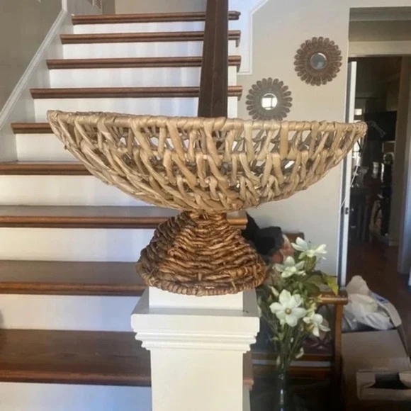 NWT Anthropologie Wicker Fruit Bowl - Picture 3 of 4